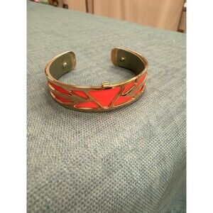 LES GEORGETTES 14mm Rose Gold Plated Cuff Neon Pink Made In France